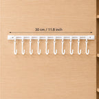 🧺 LIMITED-TIME OFFER: Buy one get one free!! ✨ No-drill sliding rail organiser hook – Adjustable, Sturdy 🛠️