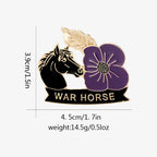 🌺 Purple Poppy Horse Memorial Brooch 💜 Meaningful Symbol Accessory