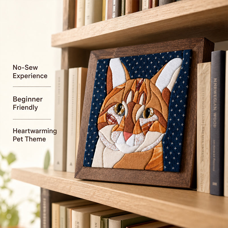 🐱🐶🖼️DIY Animal Needle-Free Patchwork Art Kit