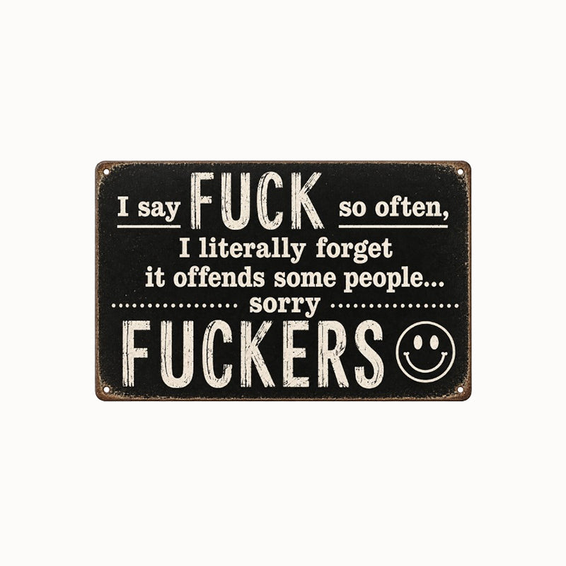 😈 Funny Vintage Wall Sign