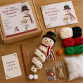 ☃️ Crochet Snowman Spiral Ornament DIY Kit | Complete Beginner-Friendly Set with Soft Yarn, Crochet Hook, Festive Beads, Snowflakes & Step-by-Step Guide 🧶🎄✨
