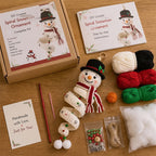 ☃️ Crochet Snowman Spiral Ornament DIY Kit | Complete Beginner-Friendly Set with Soft Yarn, Crochet Hook, Festive Beads, Snowflakes & Step-by-Step Guide 🧶🎄✨