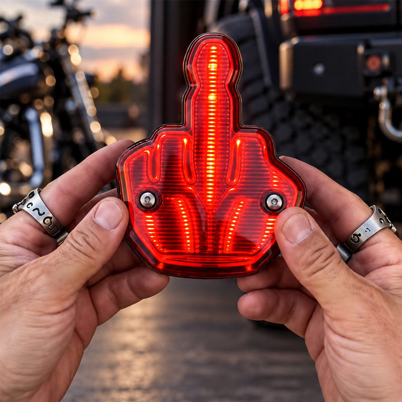 🖕 Middle Finger Rear Light | Cheeky Rebellious Car Vibe