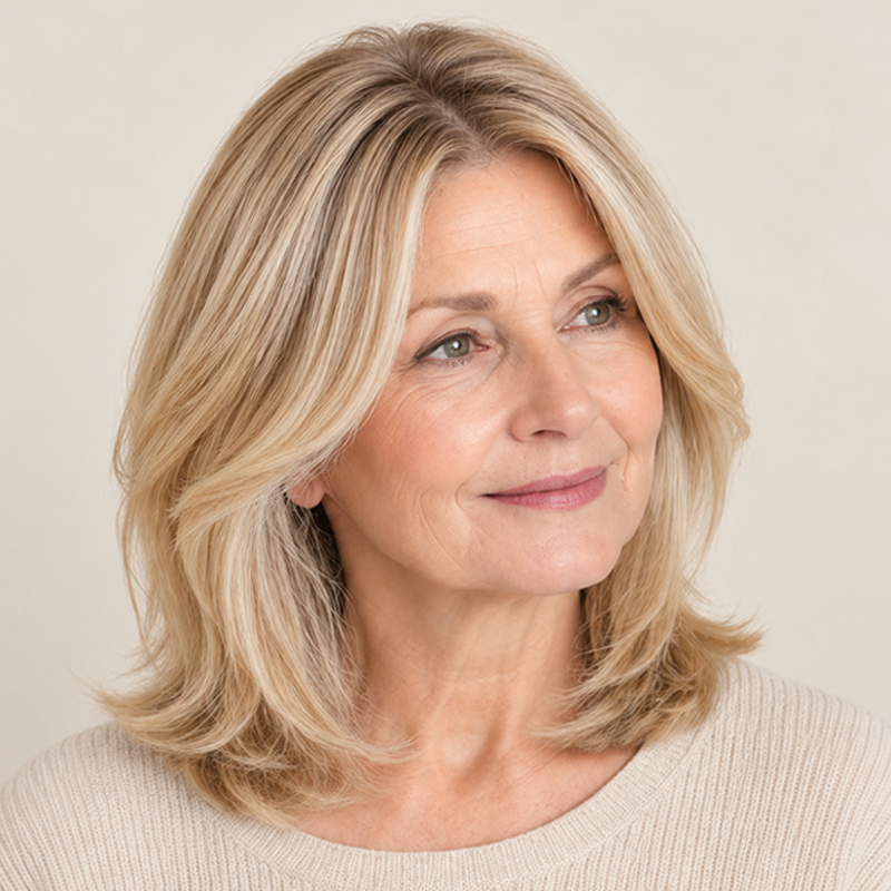 ✨ Natural-Looking Hair Topper – Invisible Volume Booster for Thinning Hair!
