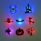 🎃🦇 Assorted Spooky Shape Halloween Backlit Wall Lights