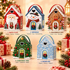 🏠 Christmas Cottage Handle Gift Box – 3D House‑Shaped Festive Packaging For Small Treats