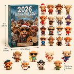 🐂🎄 2026 Highland Cow 24‑Day Christmas Advent Calendar Collectible Figurines