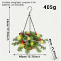 🎄Christmas special offer🏆 Artificial Christmas wreath in the form of a hanging basket