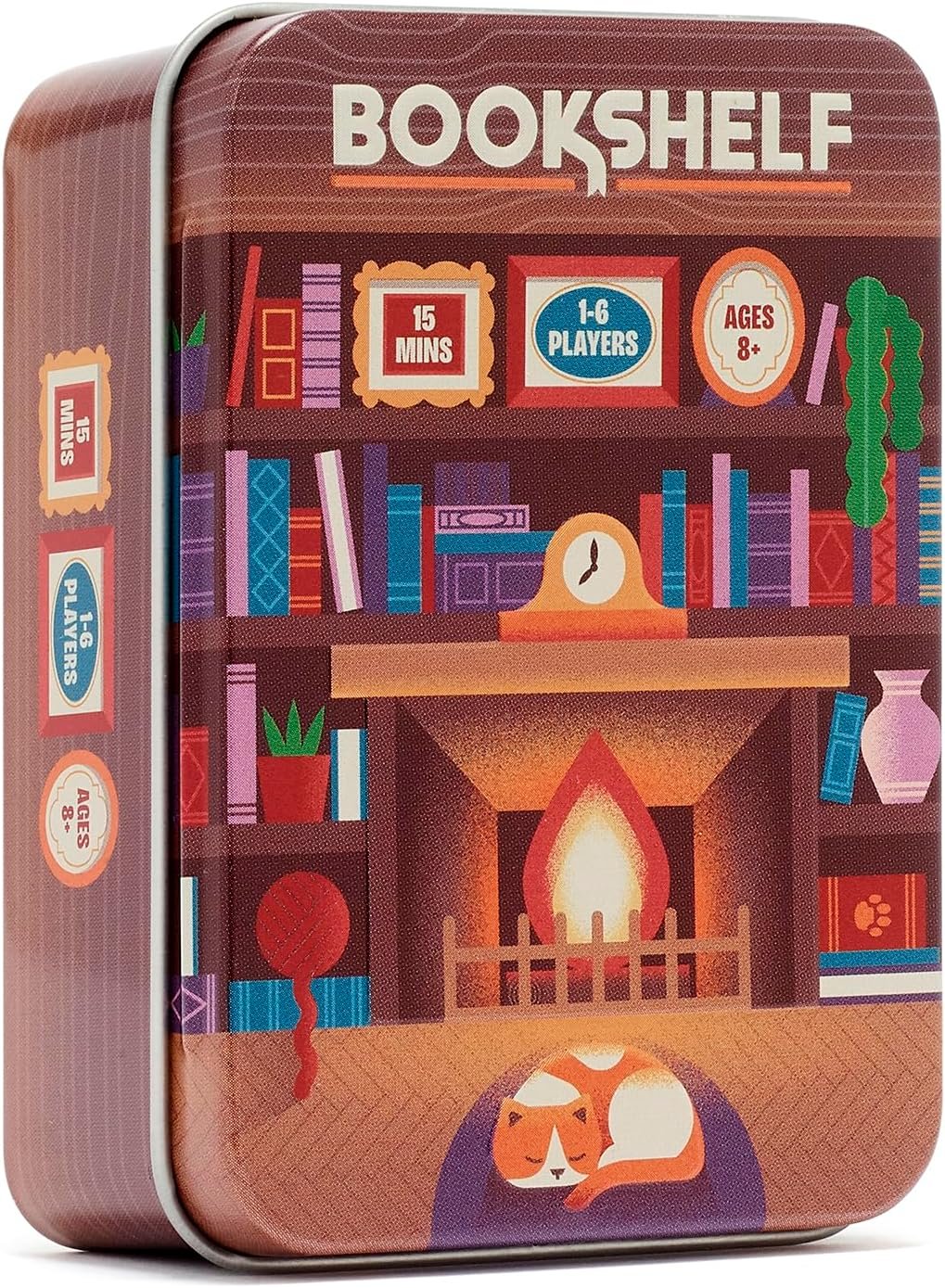 📚Bookshelf Cooperative Stacking Game | Skill & Balance Card and Book Tower Game in Travel Tin
