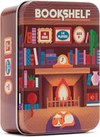 📚Bookshelf Cooperative Stacking Game | Skill & Balance Card and Book Tower Game in Travel Tin