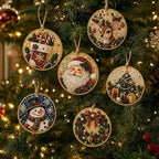 💎 DIY Christmas Diamond Painting Ornament Kit – Sparkly 5D Gem Tree Decor for Family Craft Night