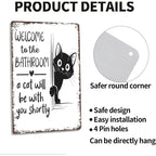 🔥Last day 50% off – Vintage black and white cat wall art
