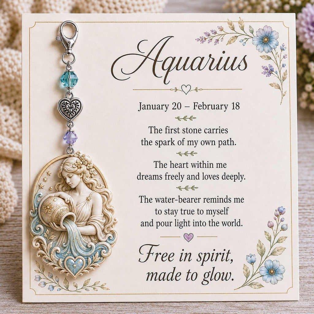 🌙Carry Your Zodiac Magic Every Day ✨ | Meaningful Birthstone Charm Keychain Gift