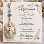 🌙Carry Your Zodiac Magic Every Day ✨ | Meaningful Birthstone Charm Keychain Gift