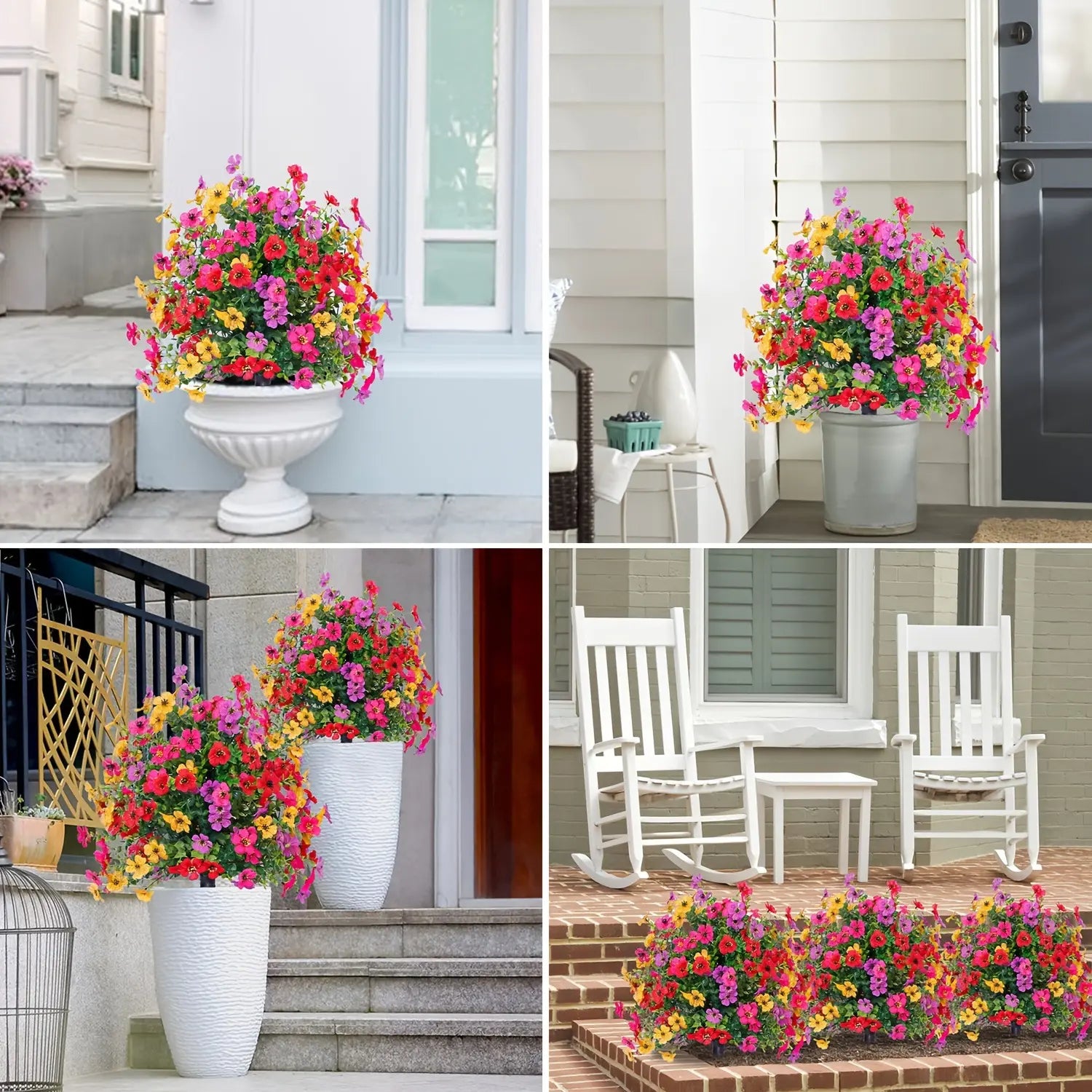 🌸LIMITED TIME SALE 50% OFF🌸Artificial Eucalyptus and Violet Ground-Insert Floral Decoration