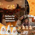 👻Luminous Ghost Ornament Set – Cozy Halloween LED Desktop Decor