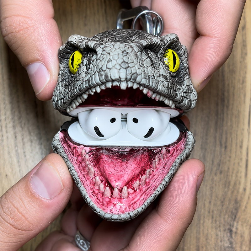 🦖Dinosaur Head Earbud Keychain Protective Case