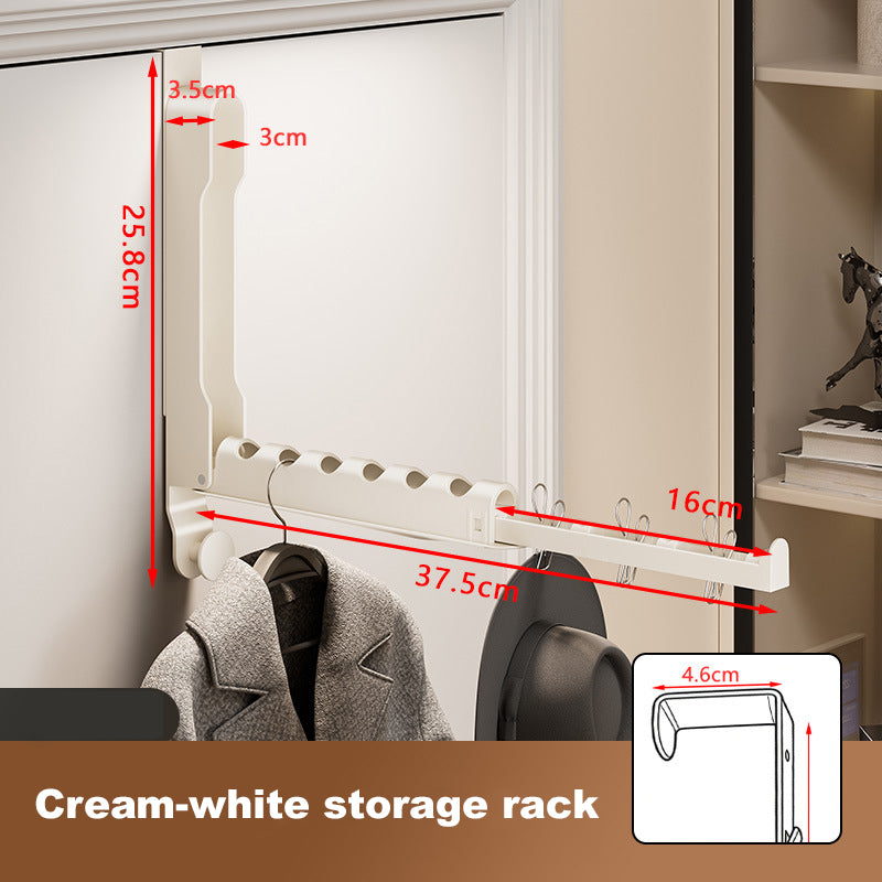 🧺 Space‑Saving Foldable Behind‑Door Hanging Storage Holder