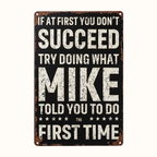 😄 Witty Distressed Vintage Metal Wall Sign, Funny Conversation‑Starter Plaque for Garage & Office