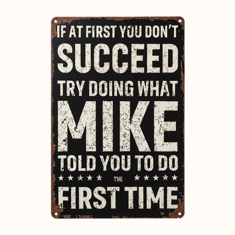 😄 Witty Distressed Vintage Metal Wall Sign, Funny Conversation‑Starter Plaque for Garage & Office