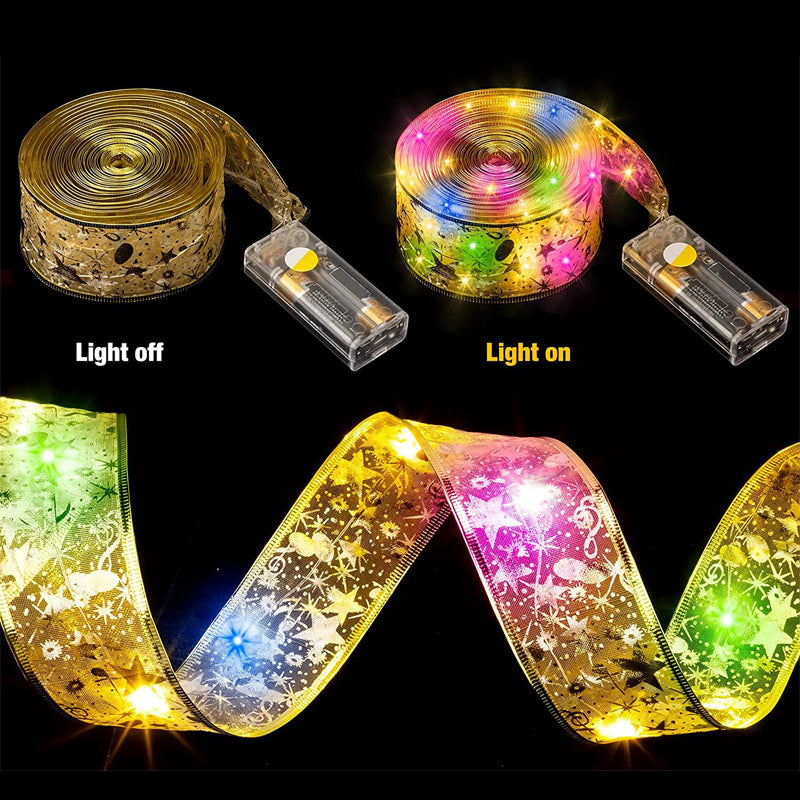 🎄 Christmas LED Ribbon Lights | Festive Glow for Your Holiday Tree