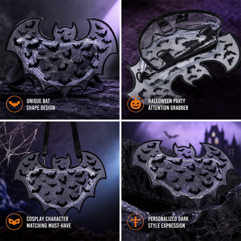 Spooky Chic Bat Wing Handbag - Perfect Halloween & Goth Accessory 🦇
