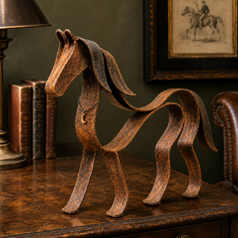 🐎 Artistic Metal Horse Sculpture ✨ Timeless Vintage‑Patina Home Accent