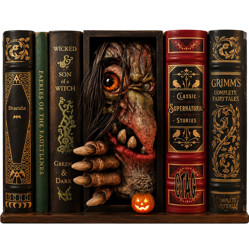 👻 Gothic Devil Bookcase Decor