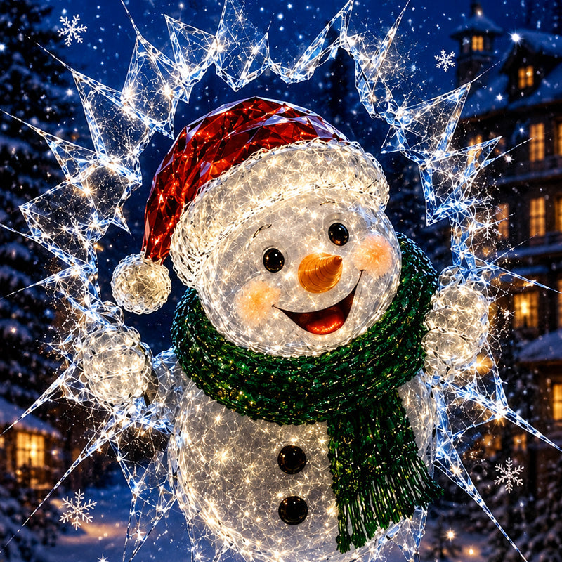 🎅 Sparkly Crystal Santa Decor｜Magical Christmas Window Display