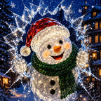 🎅 Sparkly Crystal Santa Decor｜Magical Christmas Window Display