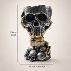 💀Skull Resin Planter - Halloween Goth Desktop Decor