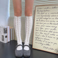 🎀🖤 Y2K Cutout Hook Statement Socks – Edgy Fashion Socks For Outfit Styling