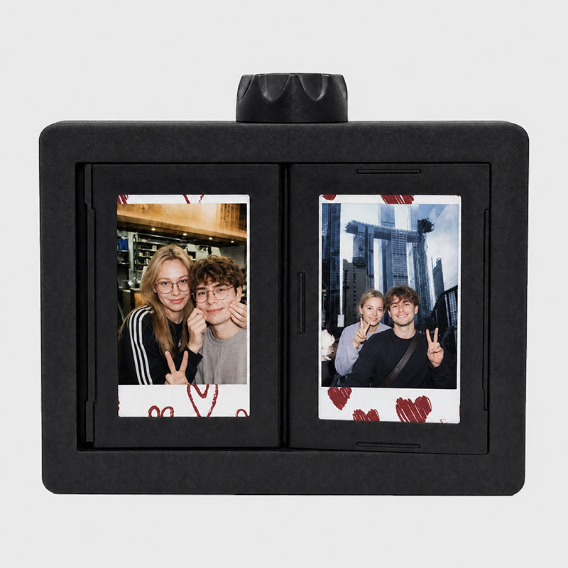 Rotating Mini Photo Album Frame – Flip Display for Instant Photos & Photo Cards📸