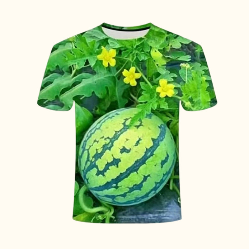🍉 Juicy Watermelon Print Set｜Fun Eye‑Catching Summer Casual Outfit