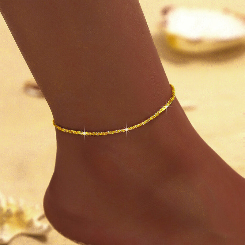 Sparkle Anklet Collection ✨ | Minimalist Foot Jewelry