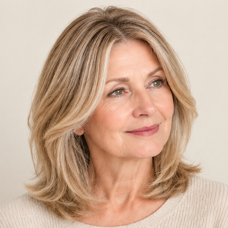 ✨ Natural-Looking Hair Topper – Invisible Volume Booster for Thinning Hair!