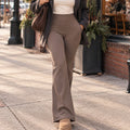 ✨ Fleece Lined Slim Flare Pants – Warm & Figure-Hugging Trousers!