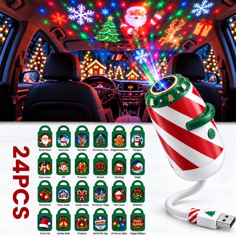 🎄Christmas Car Projection Light | Festive Holiday Projector for Vehicle & Home