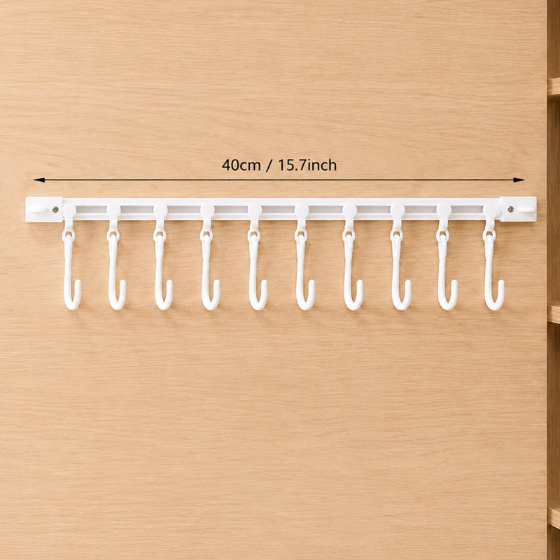 🧺 LIMITED-TIME OFFER: Buy one get one free!! ✨ No-drill sliding rail organiser hook – Adjustable, Sturdy 🛠️