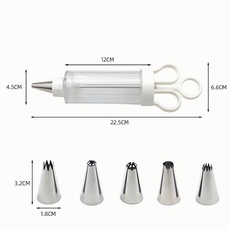 🎉 2026 Sale — Over 21,000 Sold! 🧁✨ Stop wrestling with messy piping bags — this stainless steel decorating gun fills, frosts, and finishes in seconds. One tool, endless creativity. 🍰