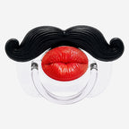 👶😜 Red Lips and Mustache Baby Pacifier – Fun Photo Prop for Cute Baby Snaps!
