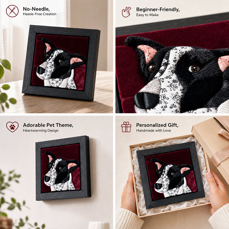 🐱🐶🖼️DIY Animal Needle-Free Patchwork Art Kit