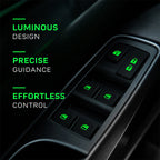 💡Car Window Lift Switch Luminous Stickers - Colorful Night Glow Warning Button Decal