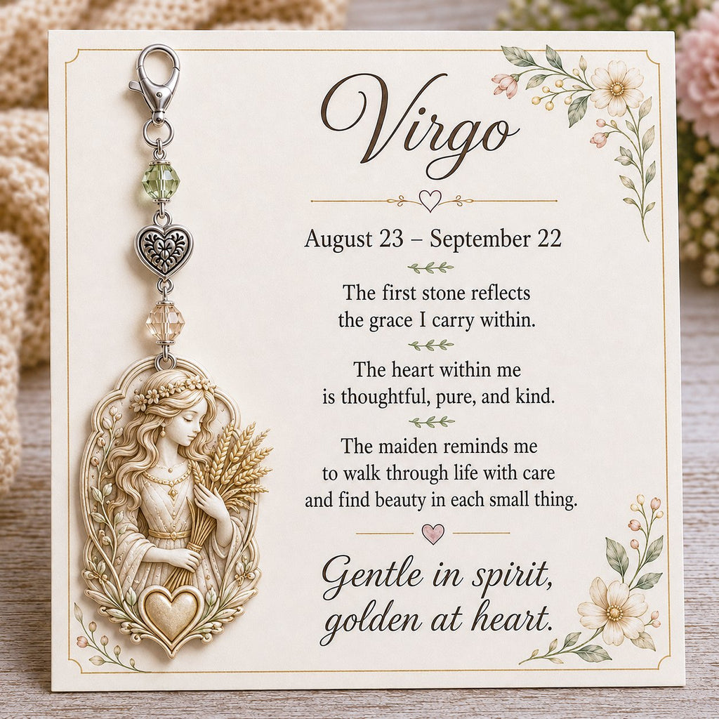 🌙Carry Your Zodiac Magic Every Day ✨ | Meaningful Birthstone Charm Keychain Gift