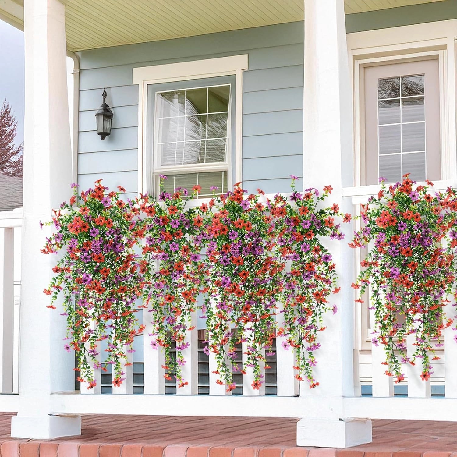 ⏳LAST DAY SPECIAL PRICE: ￡6.99!!🌷Outdoor cascading daisy and eucalyptus flowers – UV resistant