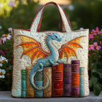 🐉Fantasy Dragon Book Quilted Tote Bag