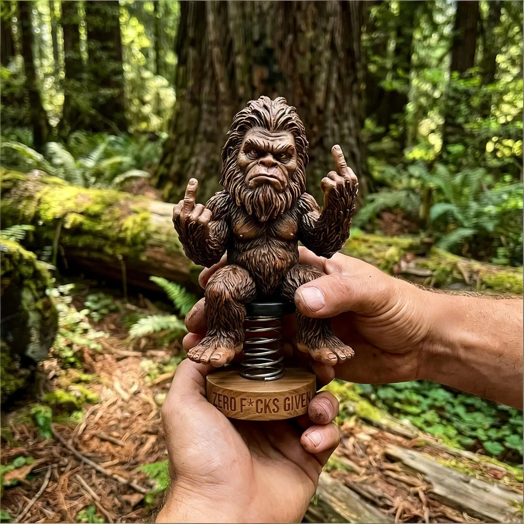 🐾😮Bigfoot “Zero F*cks Given” Bobblehead