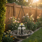 🔥🔥New Year 70% Off--Solar Cascade Hanging Bird Bath Fountain