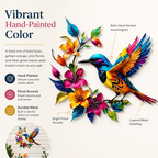✨Hummingbird Bloom Metal Wall Art