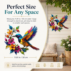 ✨Hummingbird Bloom Metal Wall Art